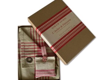 l'ATELIER DE PATISSERIE - ROUGE - Torchon et Sachet Parfumé - Parfum : Fruits d'été